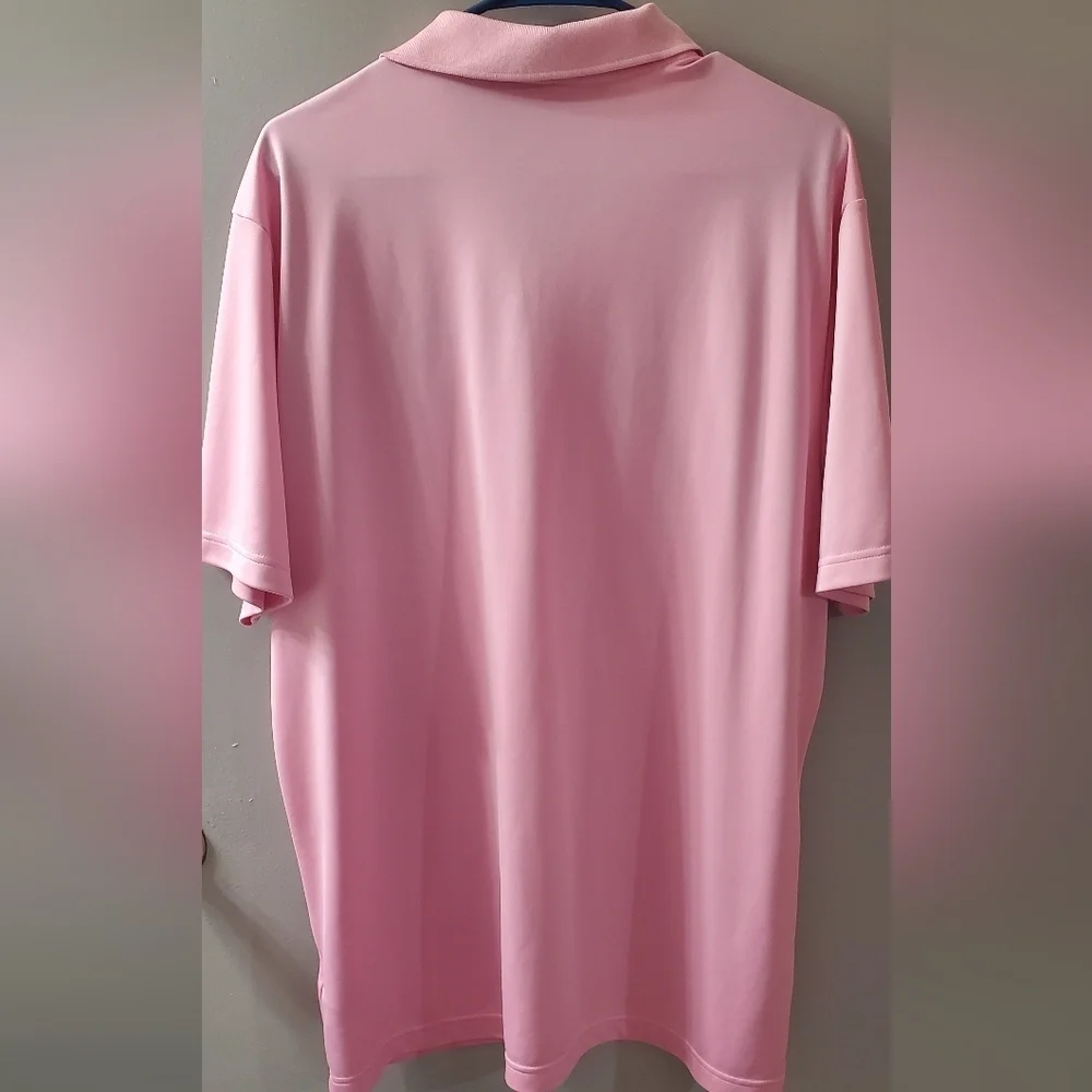 Adidas Pink Polo with Blue Embroidered Logo. Sz XL